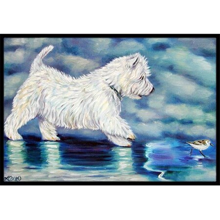 Carolines Treasures Carolines Treasures 7334JMAT Misty Westie Indoor & Outdoor Mat; 24 x 36 in. 7334JMAT